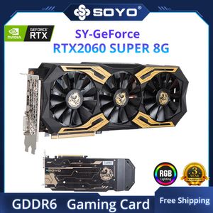 SOYO GeForce RTX 2060 SUPER Graphics Card with 8GB GDDR6 Memory and 256-Bit Interface for Full HD Gaming
