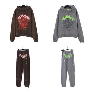 sp5der sweat à capuche pour homme noir rose araignée sweat à capuche Hip Hop Artist Spider Foam lettres 555555 Paire de sweats à capuche Pantalon de survêtement Pink Spiderman