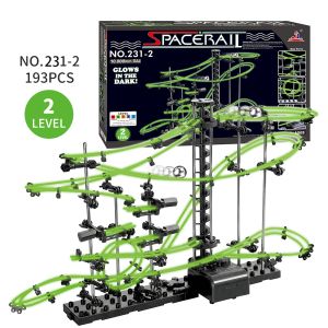 Spacerail Marble Run for Adults Kids Maze Race Track Jeux Niveau 2 Luminous Experiment Model Science Toy Electric Elevator Modèle