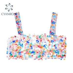 Spaghetti Strap Camisole Femmes Candy Sequin Spliced Vintage Tide Y2K Sexy Sweet Tanks Tops Femlae Loose Streetwear Beach Camis 210417