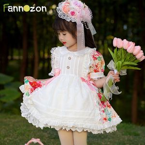 Espagne gaze jupe Tutu Lolita robe Floral fille robes bébé été pour filles princesse vêtements Vestidos fête enfants porter