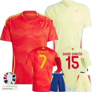 Espagne Soccer Jersey 2024 Camisetas Kit Kit Espagnol National Team Home Away Player Version Espana Football Shirt Morata Ferran ASENSIO ANSU FATI RODRI