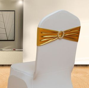 Housses de chaise de mariage en Lycra Spandex, bandes de ceinture, décoration de chaises de fête, ceintures de chaise d'anniversaire