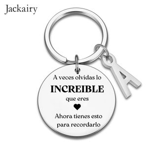 Porte-clés inspirant espagnol cadeau pour fils fille Graduation femmes hommes meilleur ami patron collègue laissant adieu merci cadeau