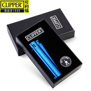 Espagnol Original Clipper Briquets Jet Direct Flamme Butane Gaz Métal Briquets Collection Coupe-Vent Torche Briquets Hommes Fumeurs Gadgets