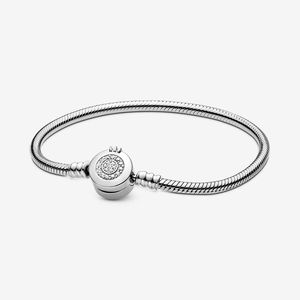 Corona espumosa O Pulsera de cadena de serpientes Pandoras 100% 925 Pulseras de encanto de plata esterlina Mujeres Pulseras de diseño de joyas de lujo con caja original al por mayor