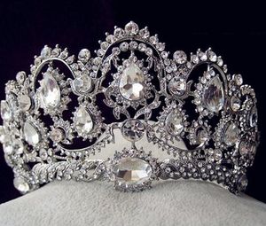 Couronnes de mariage en cristaux de perles scintillantes, couvre-chef, bandeau de mariée, accessoires pour cheveux, diadème de fête de mariage