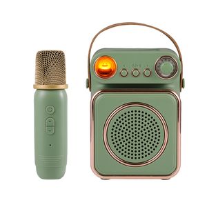 Haut-parleur BT intégré K, ensemble Audio, Microphone pour enfants, chanson à domicile, Portable, sans fil, pour l'extérieur, lecture de musique Mp3