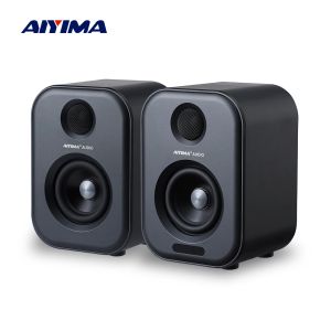 Haut-parleurs Aiyima Audio 80W En haut-parleurs à bibliothèque DualMode active 3 pouces Hifi Optical Coaxial Bluetooth USB DAC pour Home Music System TV PC