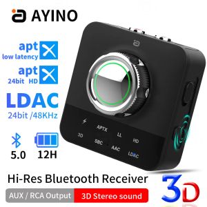 Haut-parleurs AYINO LDAC récepteur Audio Bluetooth avec micro RCA 3.5m Jack Aux 3D musique stéréo aptX HD adaptateur sans fil pour haut-parleur de voiture TV MR230
