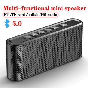 Conférenciers Bluetooth Compatible Conférenciers portables en plein air Mini Audio UltraHin Lower Poublier TF Carte USB Disque Subwoofer Mobile Power