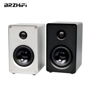 Haut-parleurs BRZHIFI Audio 3 pouces en aluminium en alliage de haut-parleur de bureau 2.0 canal twoway stéréo informatique stéréo satellite mural suspendu