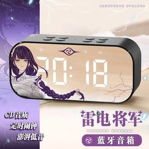 Altavoces Genshin Impact Altavoz inalámbrico Bluetooth, reloj despertador estéreo bajo, altavoz periférico de dibujos animados de anime