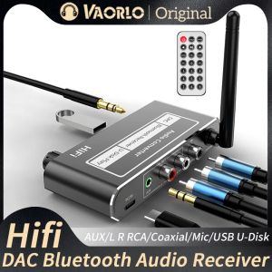 Haut-parleurs HiFi Bluetooth 5.2 Récepteur audio coaxial / mic / usb udisk inout 3,5 mm / l RCA Sortie Adaptateur sans fil pour le haut-parleur de voiture KTV Karaoke