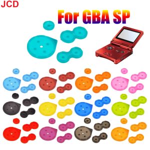 Altavoces JCD 1Set Color de alta calidad para Gameboy Advance SP GBA SP Botones de goma Papas de contacto de Silicon Tornillos Tornillos