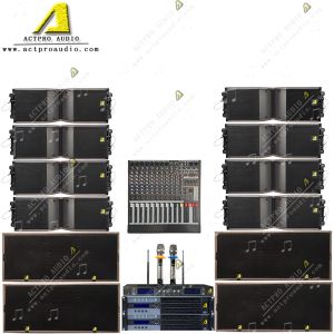 Haut-parleurs KR208 Dual 8 pouces Array En haut-parleur Système audio Sound DJ Équipement Multi Media Home Theatre