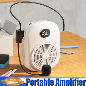 Altavoces amplificador de voz portátil con micrófono para auriculares, micrófono de altavoz Bluetooth personal recargable para profesores, entrenadores, presentaciones