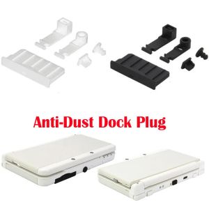 Haut-parleurs Silicone Antidust Plug Earphone Jack Charge Dock Dock Proof Protector Cap pour Nintendo New 3DS XL / LL 3DSXL 3DSLL 2D
