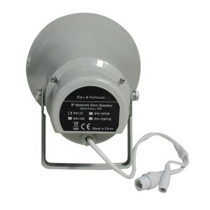 Haut-parleurs Système PA SIP PA OUTDOOOR EMPRÉPERSHER NAISE ROUND Horn haut-parleur 15W / 30W prend en charge l'alimentation 12VDC ou POE avec l'interface RJ45