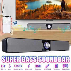 Haut-parleurs SR500 Bluetooth 5.0 USB Wired Wired Soundbar Speaker Music Player pour TV Computer PC PC Tablet Tablet Cell Phone Sound Bar