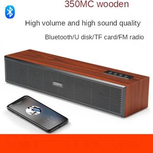 Haut-parleurs sans fil Bluetooth haut-parleur 350mc Carte de bureau en bois U Disque FM Radio Bar de son portable Subwoofer High Volume Double haut-parleur Audio