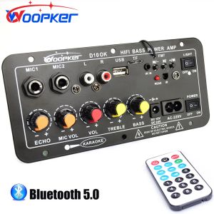 Altavoces Woopker Placa amplificadora Bluetooth AUX TF Tarjeta USB 30120W para altavoz de 812 pulgadas 110V 220V 12V 24V Módulo de amplificador de audio para subwoofer