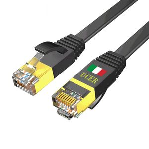 High-Speed SFTP Cat6 Ethernet Cable RJ45 - Shielded Round LAN Network Cord for Router, Modem, PC - Durable Patch Cable