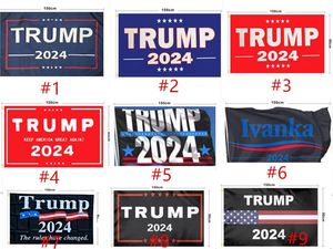 ¡Los 86 estilos más nuevos! Bandera de Trump 2024 Banner electoral Donald Take America Back Save Americas Again Ivanka Biden Banderas 150 * 90 cm En stock DHL