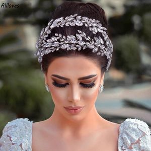 Sparkle Crystals Bridal Tiaras Headpieces Crown for Wedding Rhinestone Hair Piece Headdress Bride Hair Jewelry Women Prom Hairband Headwear CL1558