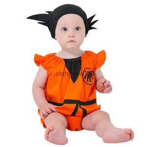 Occasions spéciales Bébé garçons SUN WU KONG Goku Costume Cosplay barboteuses combinaison pour bébé enfant en bas âge court été Halloween fête d'anniversaire déguisement x1004