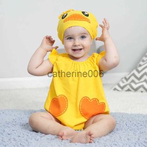 Occasions spéciales Costume de canard jaune pour bébés garçons, barboteuse de Cosplay, combinaison pour nourrissons en bas âge, robe fantaisie d'été courte pour fête d'anniversaire d'halloween x1004 x1005