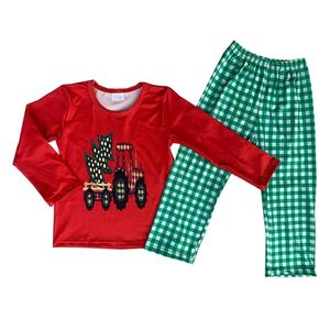 Occasions spéciales Boutique Enfants Tenues de Noël Piste Pantalon à carreaux Ensembles de vêtements pour garçons en bas âge 220830