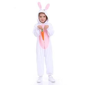 Occasions spéciales Costume de lapin d'Halloween pour enfants Combinaison d'animaux de carnaval Unisexe Lapin Onesie Pyjama de Pâques Vêtements de nuit blancs 231108