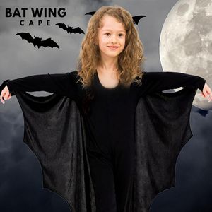 Occasions spéciales unisexe Halloween noir chauve-souris aile Cape Cape Costume pour enfants enfant garçons filles habiller accessoires 230906