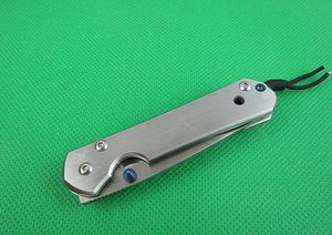 Special offer CR Folding Knives 5CR15Mov 58HRC CNC grinding mercerizing Drop Point Blade Stainless Steel handle 120g