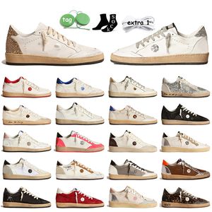 Designer Ball Star Zapatos Mujeres Hombres Sneakers Silver Glitter Golden Ice Gray Suede Leather Never Stop Dreaming Vintage Italy Brand Basketball Trainers