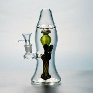 Lampe à lave de 7,8 pouces Bong Pomme de douche Perc Dab Rig Tuyau d'eau lisse Bong en verre Plate-forme pétrolière XL-LX3