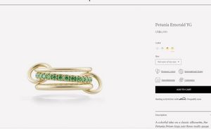 Spinelli Kilcollin Petunia Emerald YG Bagues en argent personnalisées Marque Libra Concepteur de logo Marigold Nouveau dans la joaillerie de luxe Bijoux de créateur en diamant jaune