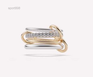 Spinelli anneaux Nimbus SG Gris designer similaire Nouveau dans la joaillerie de luxe x Hoorsenbuhs Microdame bague pile en argent sterling LN0Y