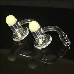 Spinner Quartz Banger clou biseauté Edge Bangers Fumer des ongles avec des perles de rubis Terp Cap Carb en verre pour Bong Dab Rig