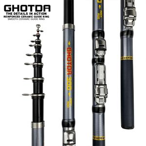 Spinning Rods GDA Rod Rock Fishing Carbon Fiber Mini Telescópico Portátil 151821242730M 230621