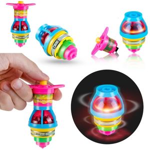 Toupie 1 pièces Flash lumineux hauts jouet coloré éjection clignotant Led Gyroscope enfants jouets classiques 230714