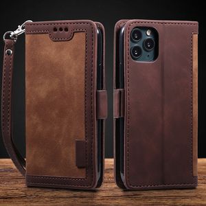 Empalme Flip PU Fundas de cuero para iPhone SE 11 Pro Max 6 6s 7 8 Plus X 10 Funda tipo libro tipo billetera