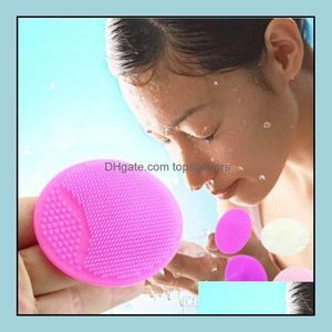 Éponges Applicateurs Coton Brosse Exfoliante Pour Le Visage Bébé Bébé Doux Sile Lavage Visage Tampon De Nettoyage Peau Spa Gommage Nettoyant Outil Dro Dhmwt