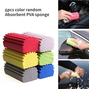 Sponges Scouring Pads 6pcs Multi-functional Strong Absorbent PVA Sponge Bath Cotton Rub Ash Cotton Household Cleaning Sponge Car Wash Sponge Rub 231012