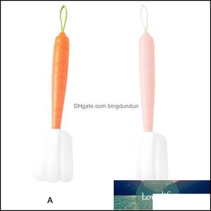 Sponges Almohadillas de fregado de mango largo Copa de zanahoria Remoción de tierra Botella de botella de botella Taza de limpieza de tope de limpieza Drop entregada Home Gar Ot2yi