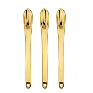 Spoon Gold Zinc Polvo Alloy Spice Shovel Accesorios para fumar para el hogar Snuff Sniffer Sniffer CREM CREMA PORTABLE JN26 S