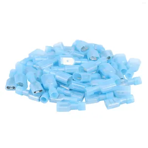 Cuillères 50pcs Femelle Mâle Entièrement Isolé Bornes De Fil Connecteur Nylon Spade Connecteurs Bleu