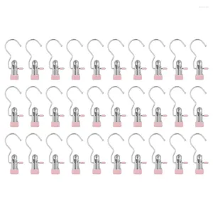 Cucharadas de ganchos de búsqueda de servicio pesado clips de botas para el armario Clip clip de ropa pantalones de ropa toalla rosa 30pc