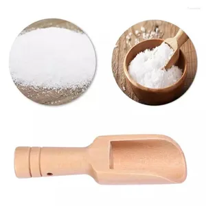 Cuillères mini-ustensiles ustensiles de linge détergent scoops en bois poudre cuillère salle de bain douche spa outil à thé